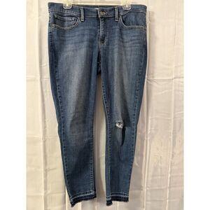 Levis 711 Skinny Jeans Womens‎ 31 (actual 33x26.5) Ankle Raw/stitched Hem Denim